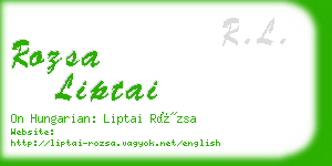 rozsa liptai business card